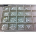 Transparent Flat Back Glass Stones Beads Withou No Foiled